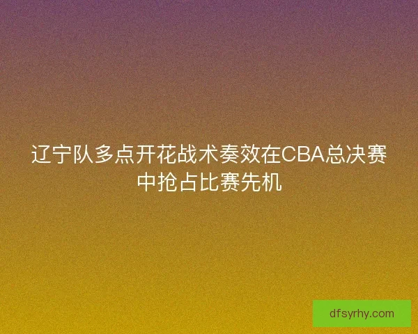 辽宁队多点开花战术奏效在CBA总决赛中抢占比赛先机