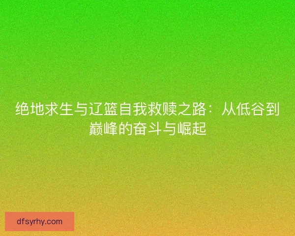 绝地求生与辽篮自我救赎之路：从低谷到巅峰的奋斗与崛起